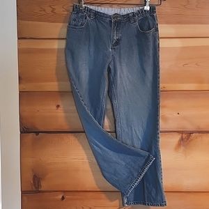 Lands End Vintage Jeans Women's Size 12+  100% Cotton, Hidden Elastic Waistband